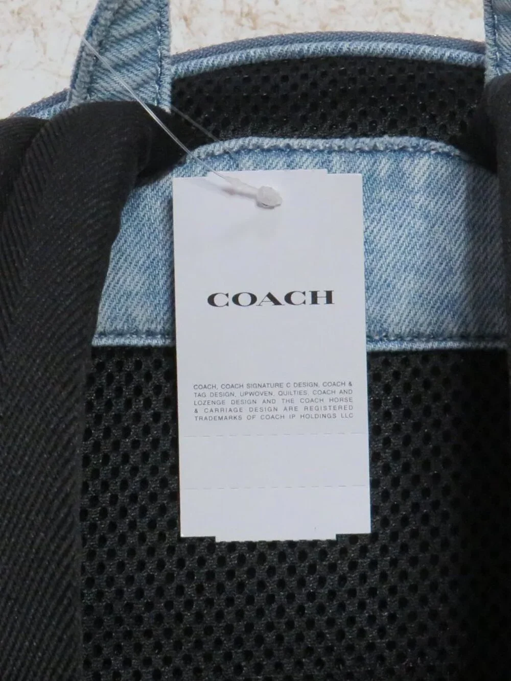 Coach Faded Denim Taylor Small Backpack (Light Indigo)